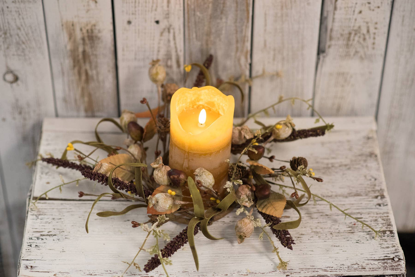Harvest Acorn Candle Ring