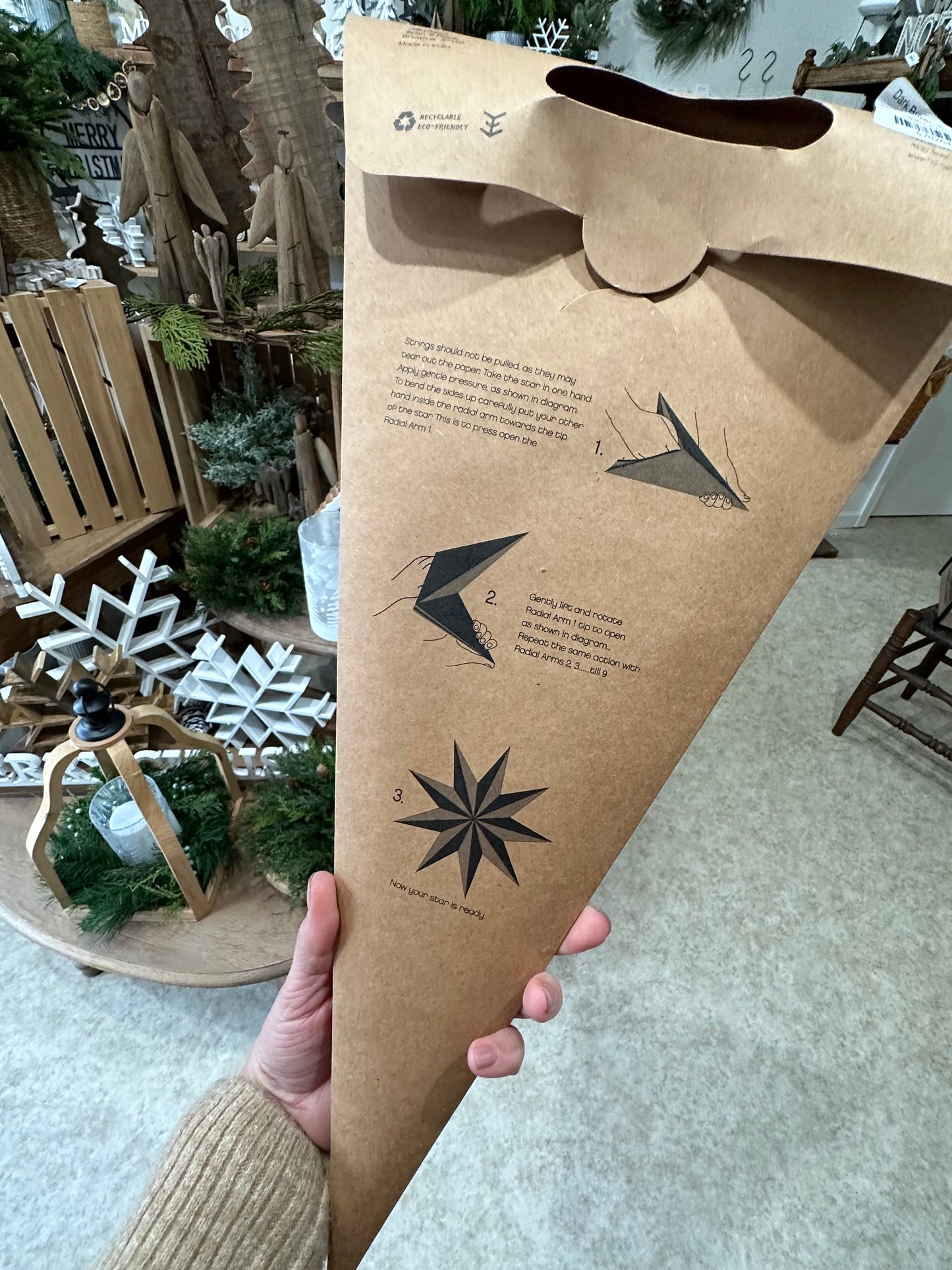 Black Brown 9point Paper Star