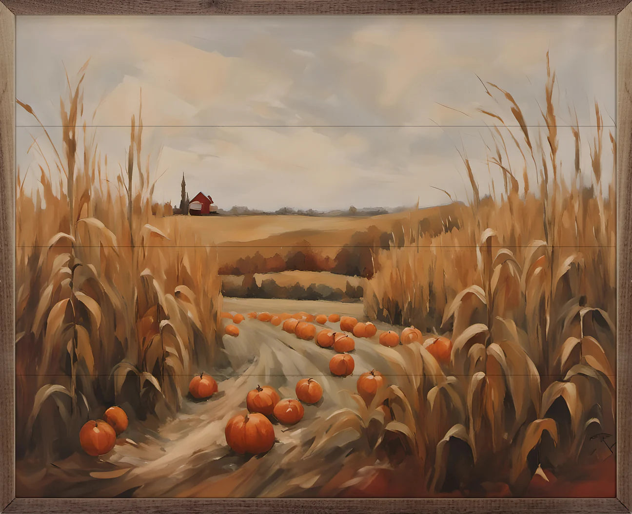 Pumpkin Path Framed Art