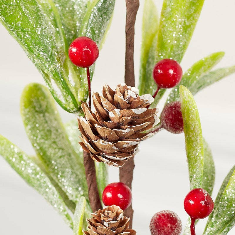 Frosted Mistletoe Candle Ring