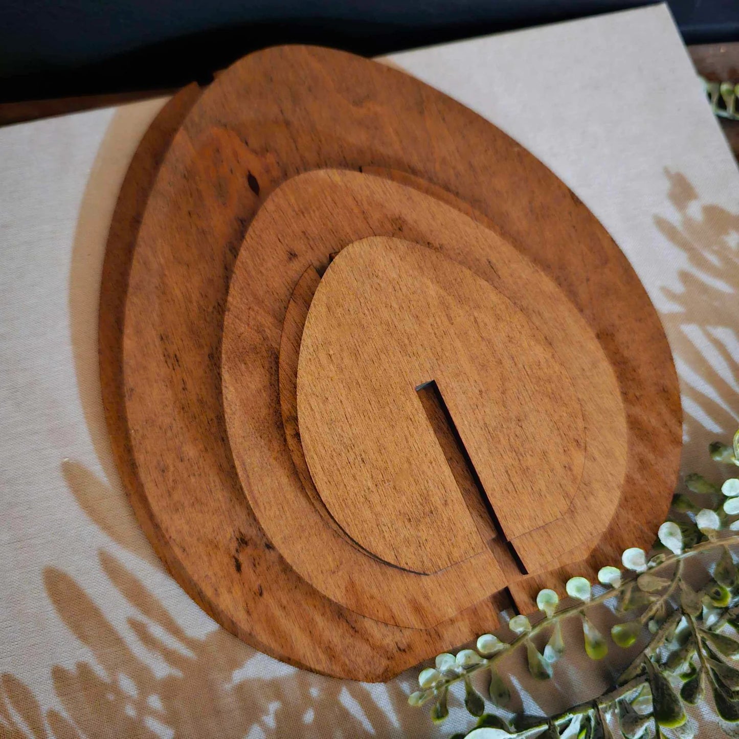 Set of 3 Slat Wood Eggs