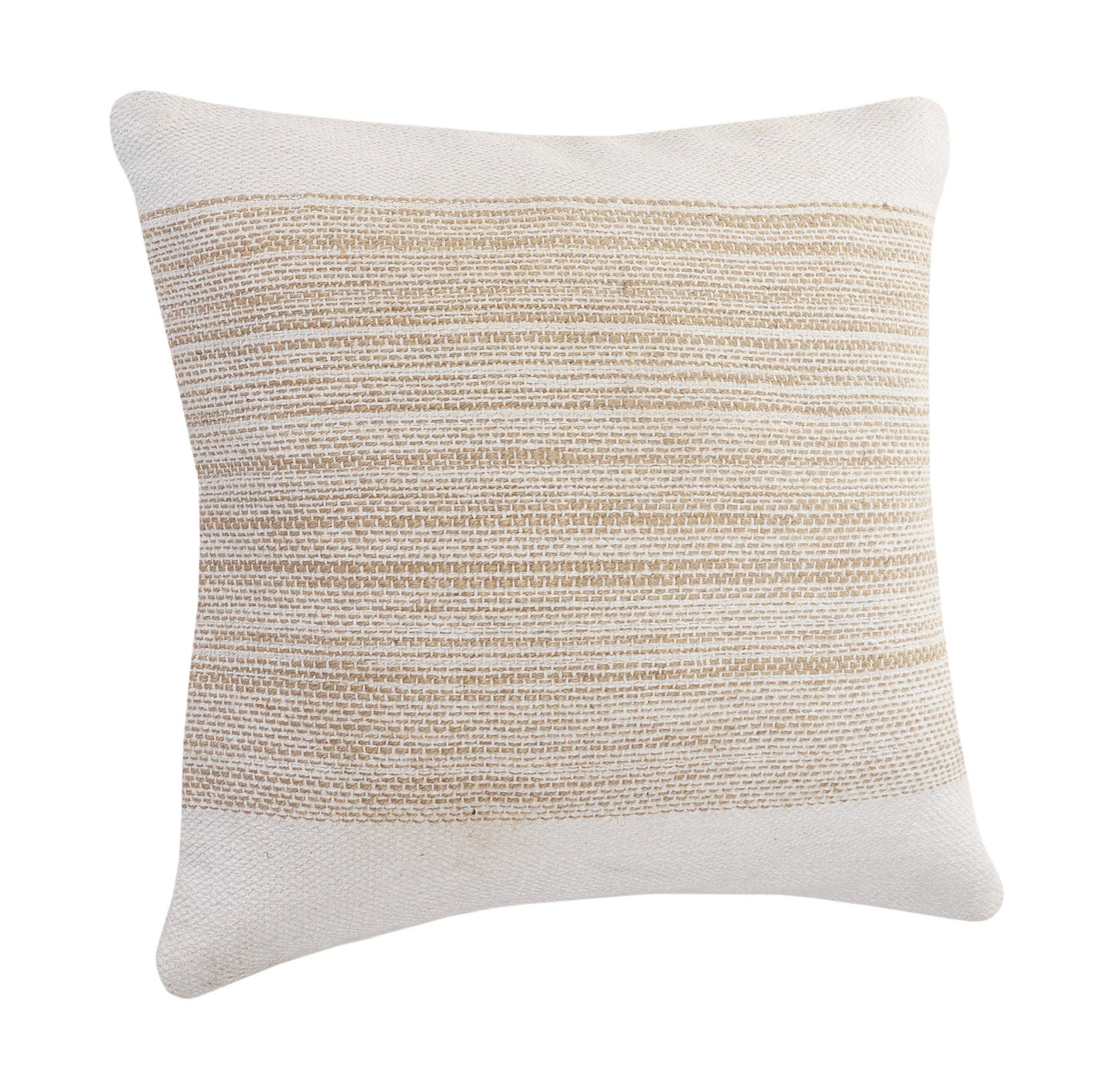 Ivory Jute Striped Pillow