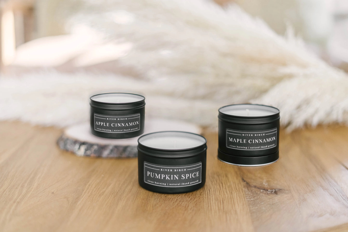 Harvest Black Tin Soy Candles