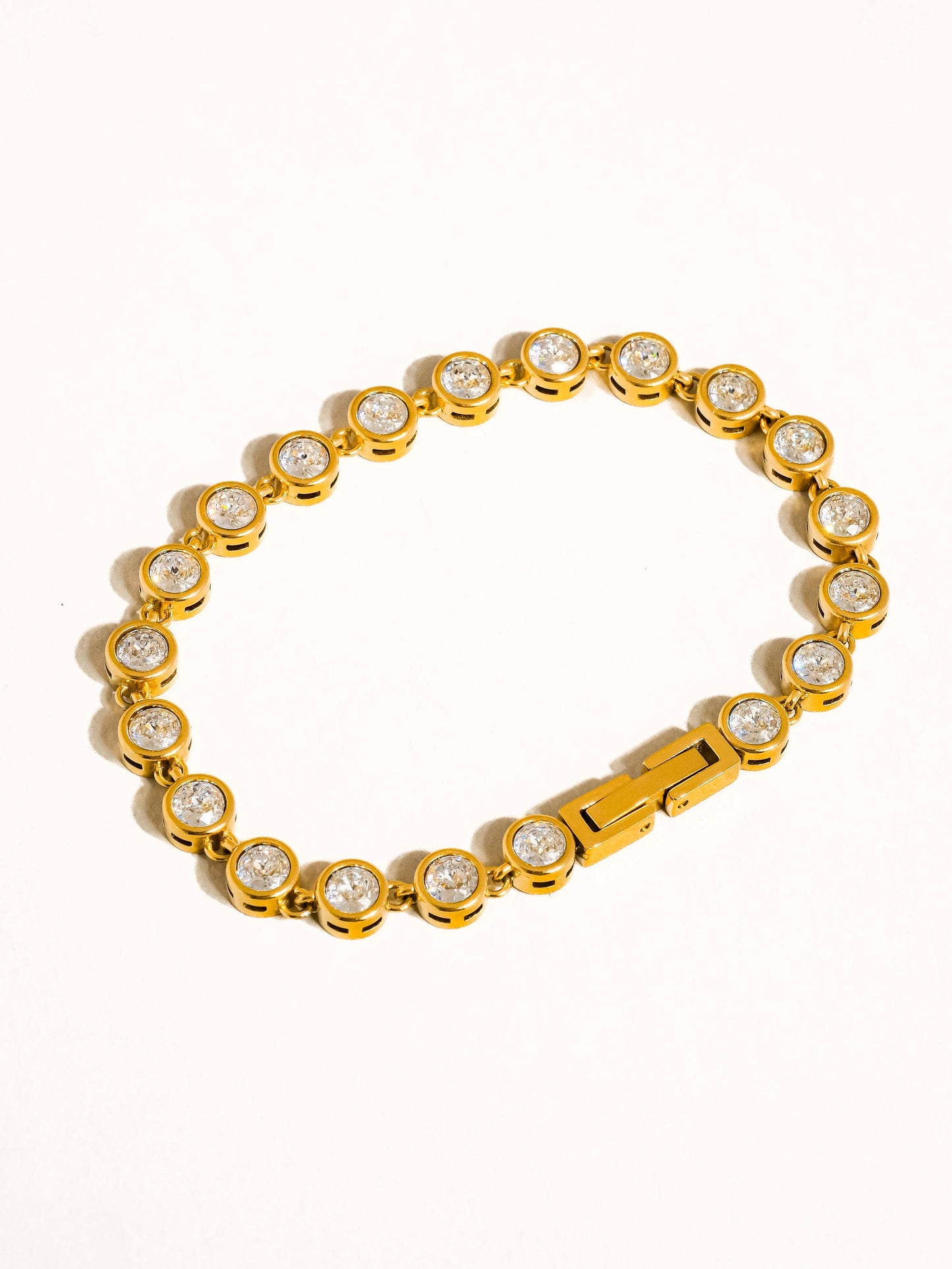 Gold Round Stone Bracelet