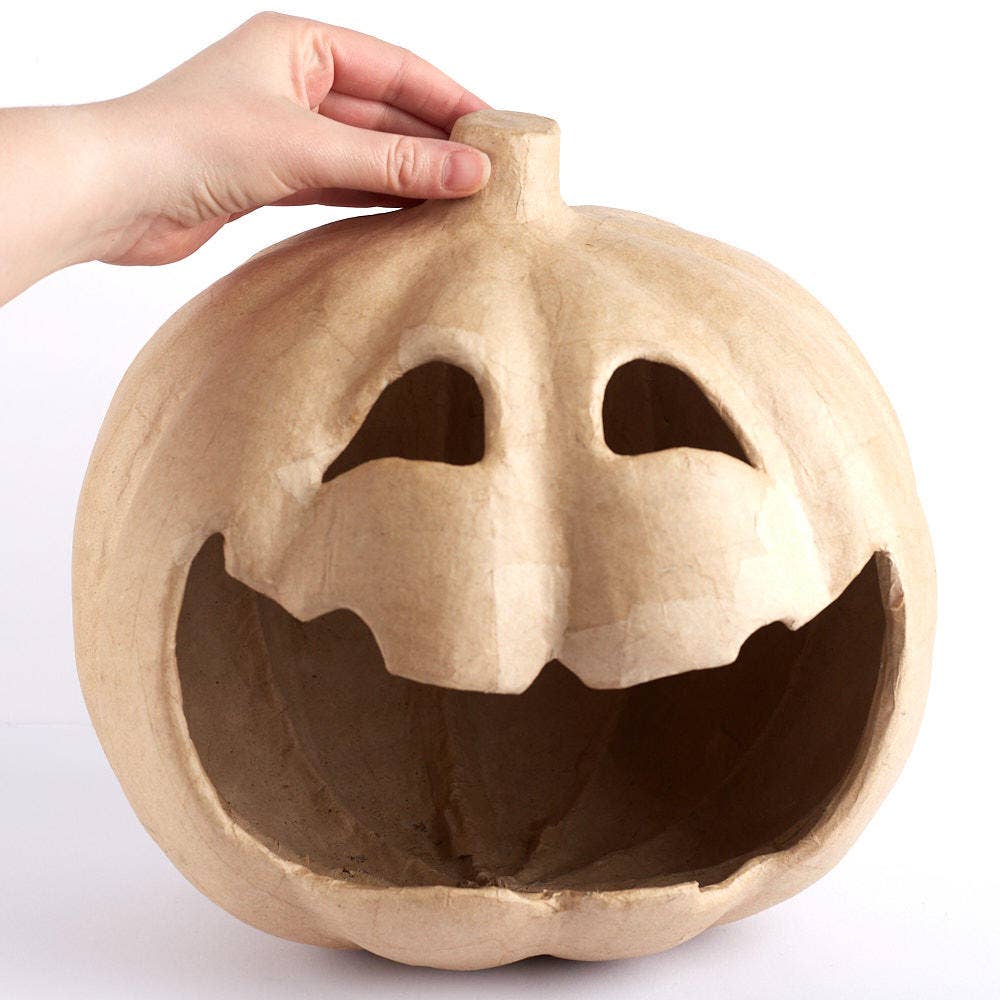 Paper Mache Pumpkin Jack O' Lantern