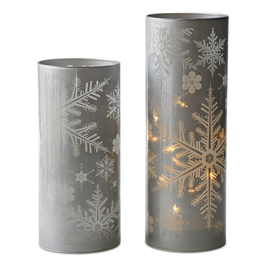 Gray Snowflake Luminary