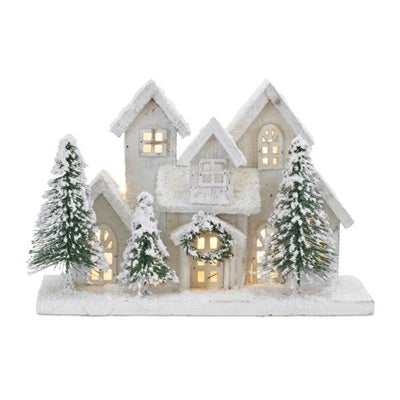 Lighted Winter House