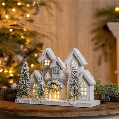 Lighted Winter House