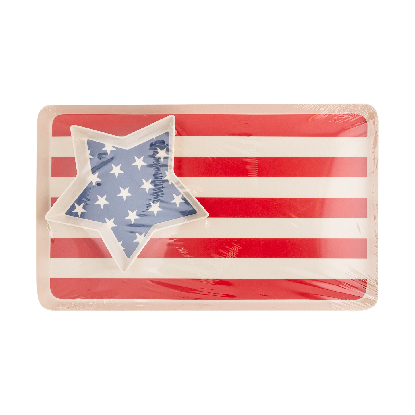 Flag Bamboo Serving Tray Set