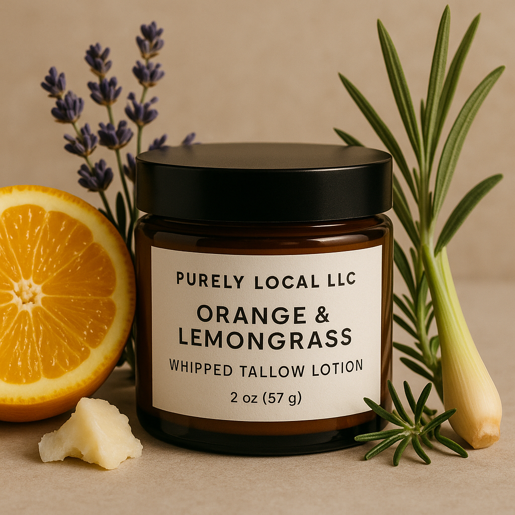 Whipped Tallow Lotion: Orange & Lemongrass