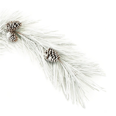 Flocked Pine Garland Long Needle