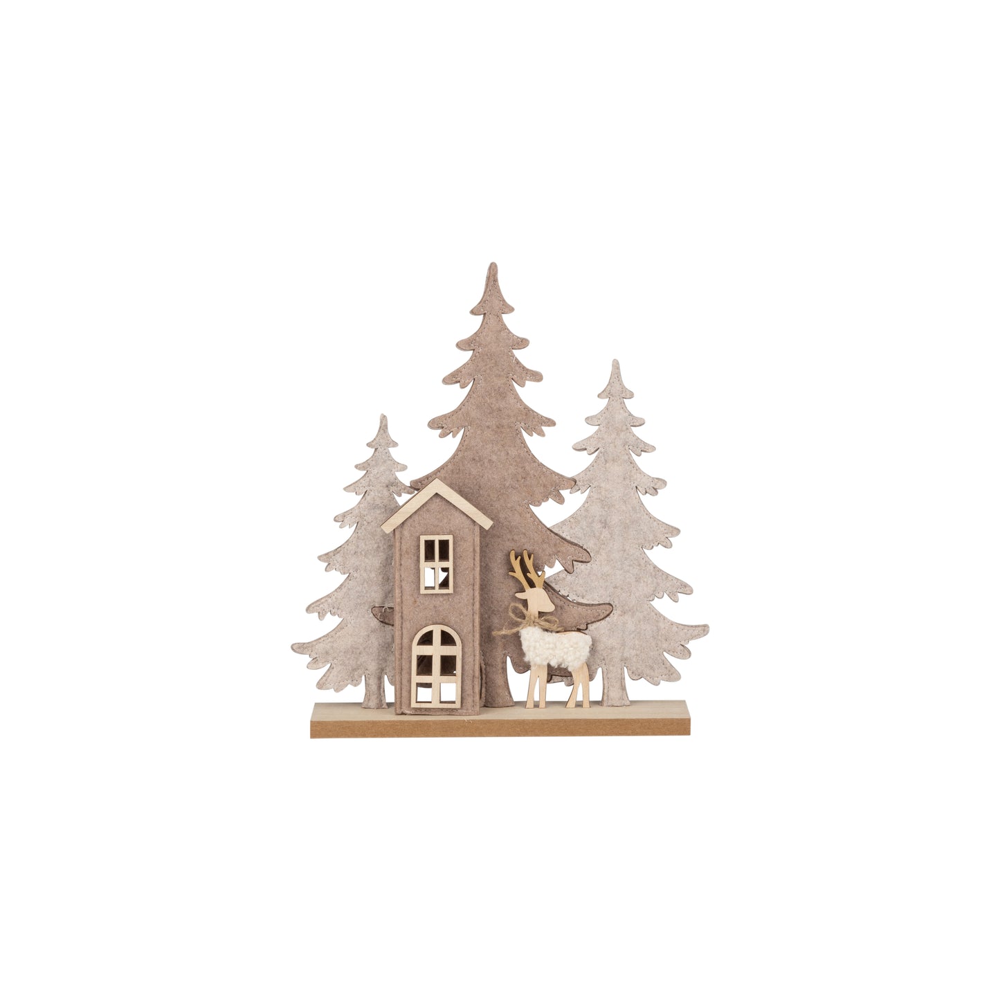 Felt Tree Cabin Scene