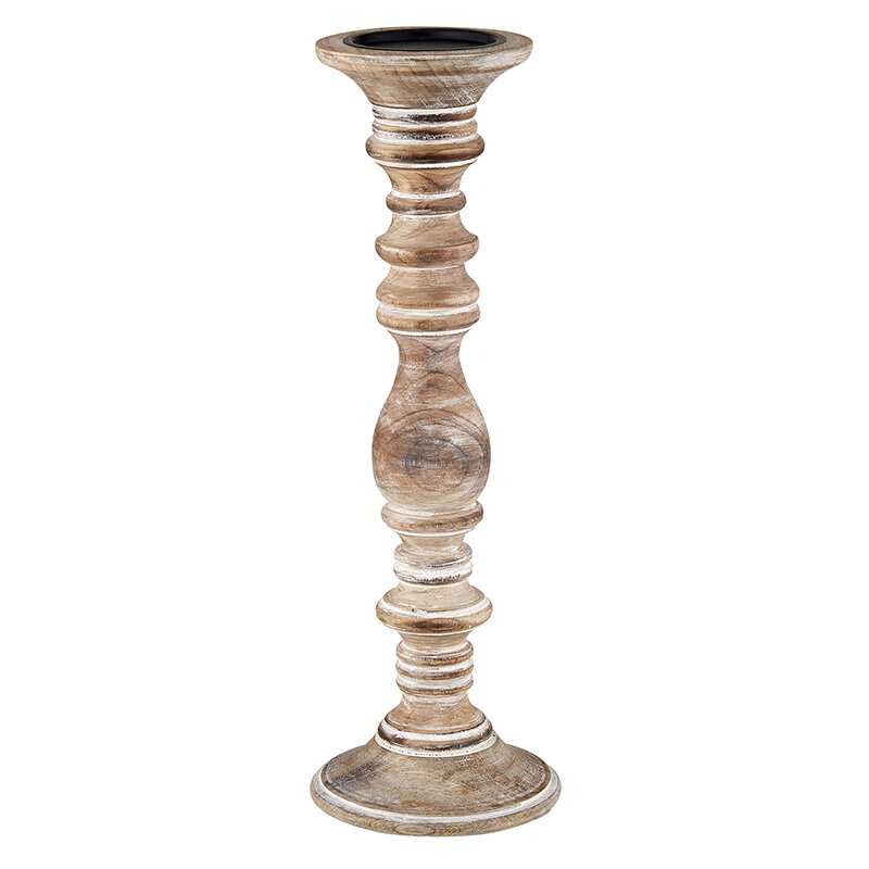 Turned Mango Candle Stand