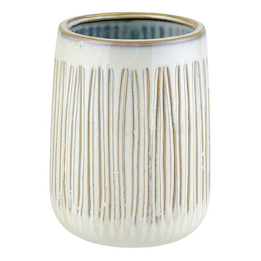 Stripe Cream Vase
