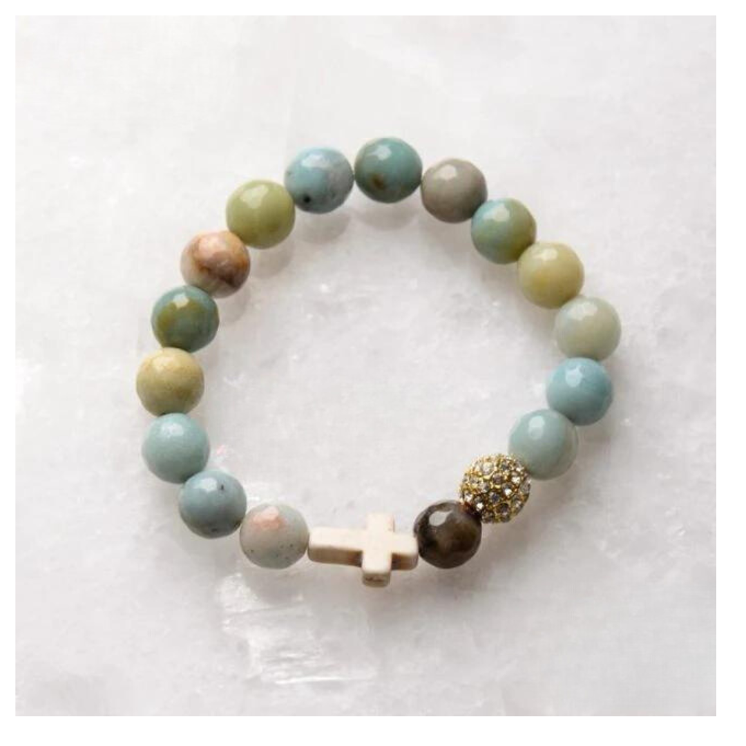 Beaded Bracelet w/ Cross
