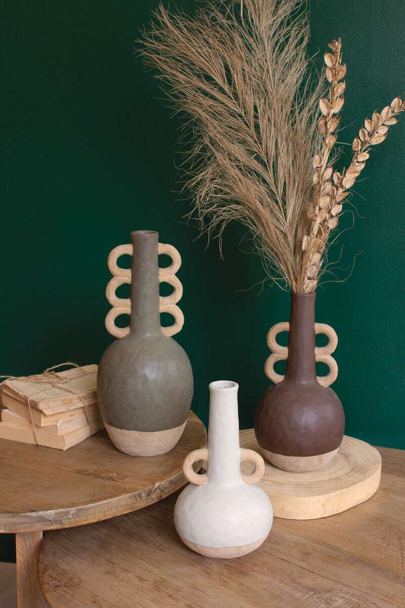 Tall Boho Handle Vase