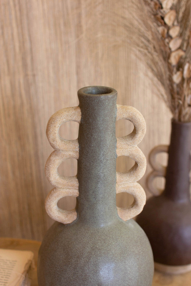 Tall Boho Handle Vase