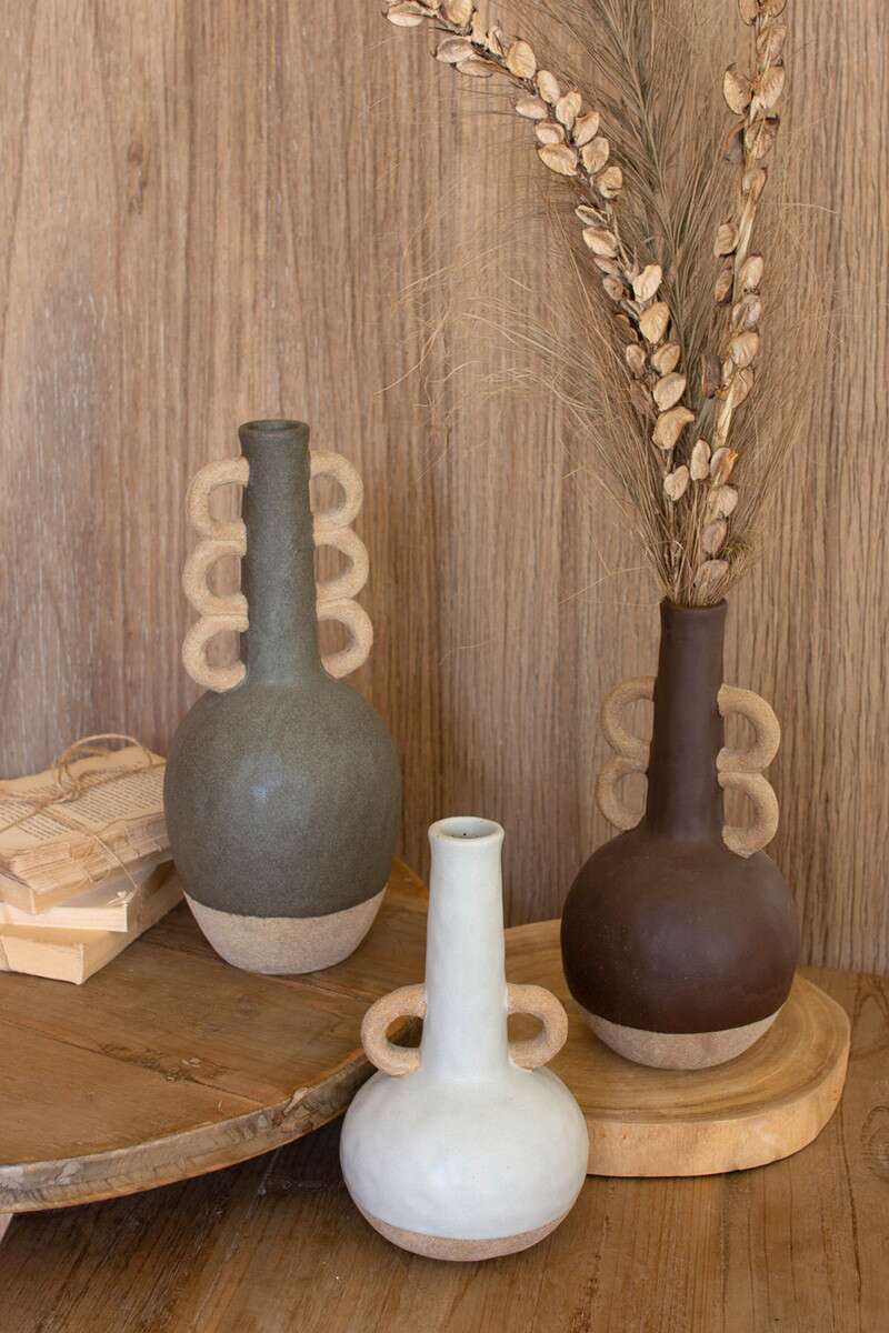 Tall Boho Handle Vase