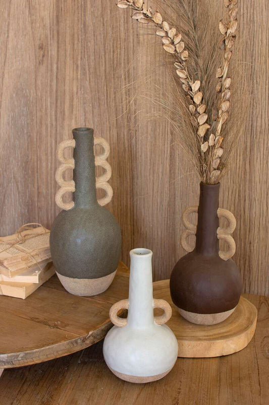Tall Boho Handle Vase