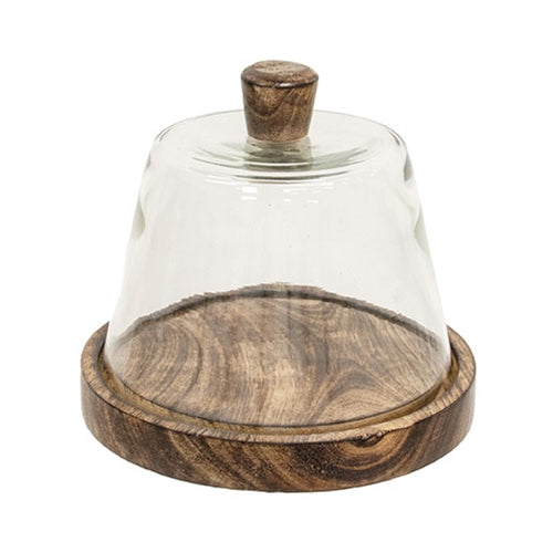 Glass Wood Cloche - ONLINE EXCLUSIVE