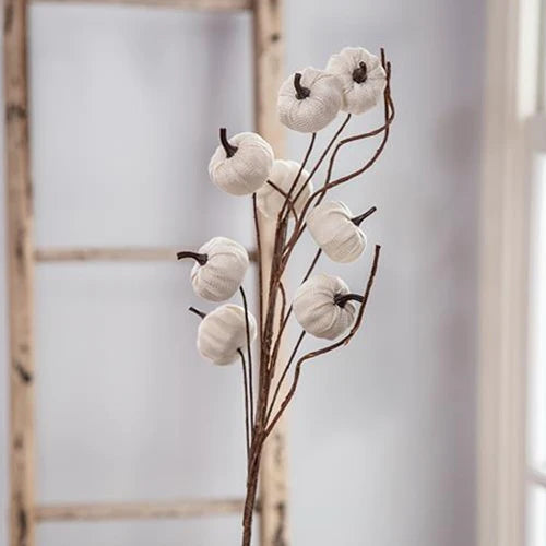 Cream Burlap Pumpkin Spray