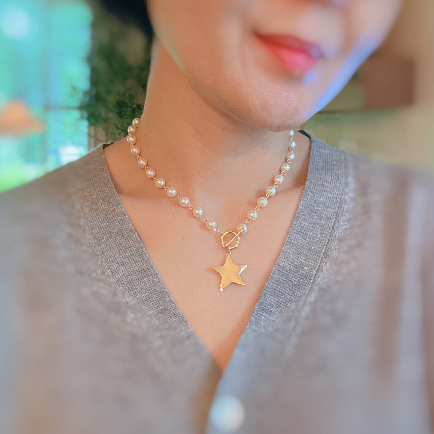 Star Pearl Chain Necklace (ONLINE EXCLUSIVE)