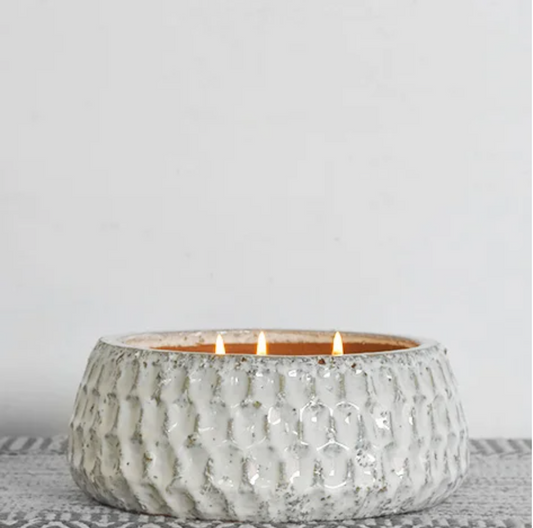 Carved Citronella 3-Wick Candle