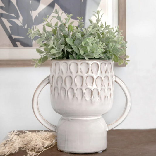 Carved Handle Raised Planter