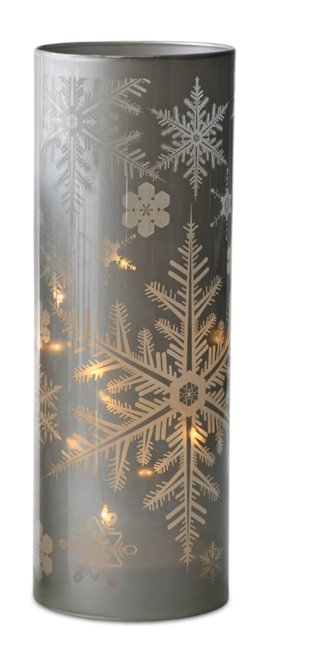 Gray Snowflake Luminary