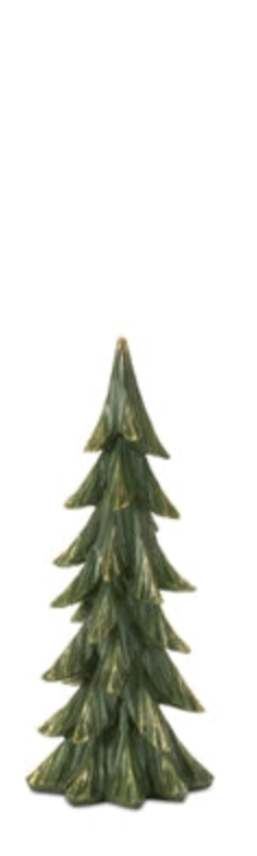 Green Gold-Tip Resin Trees