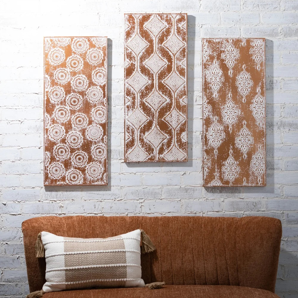Woven Tan Lumbar Pillow