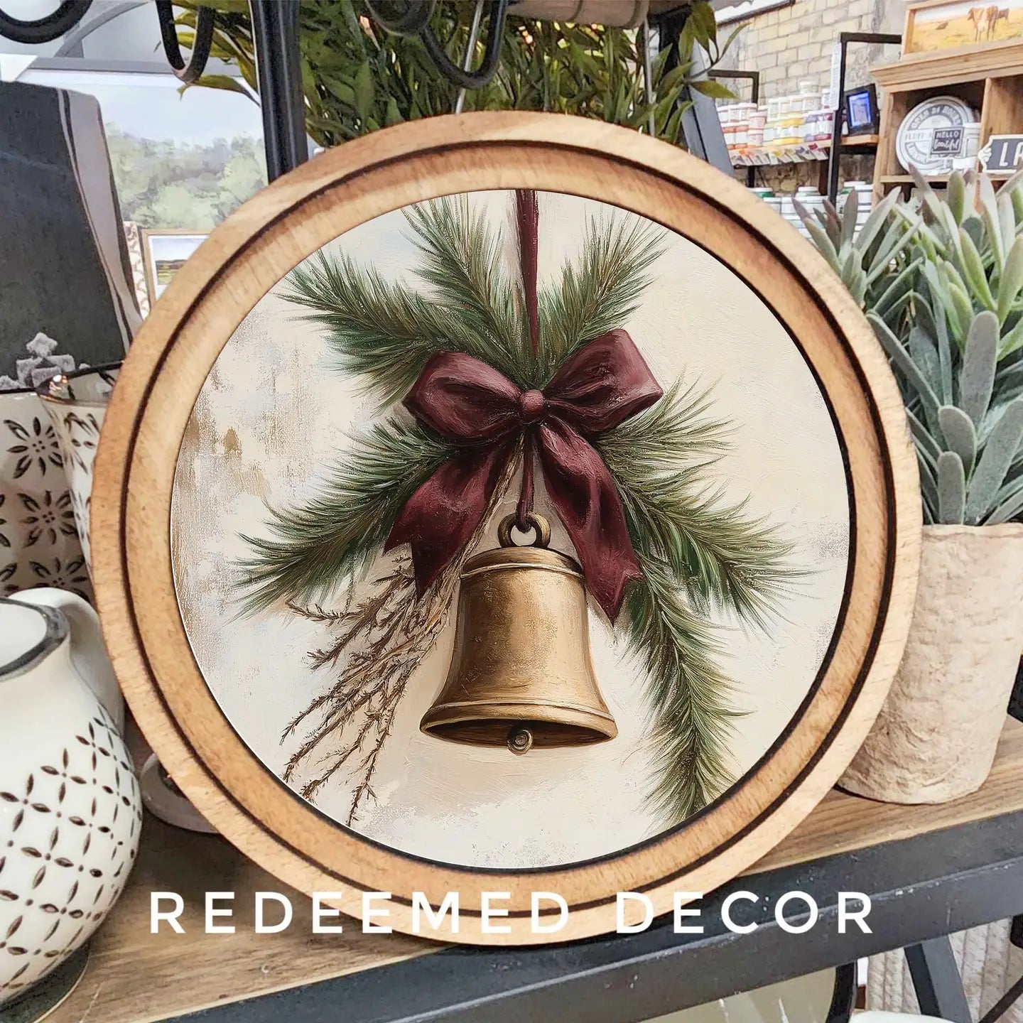 Round Christmas Bell Art