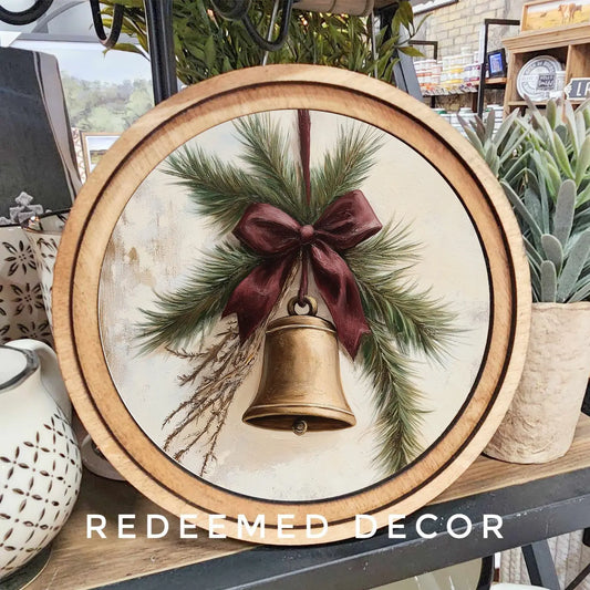 Round Christmas Bell Art