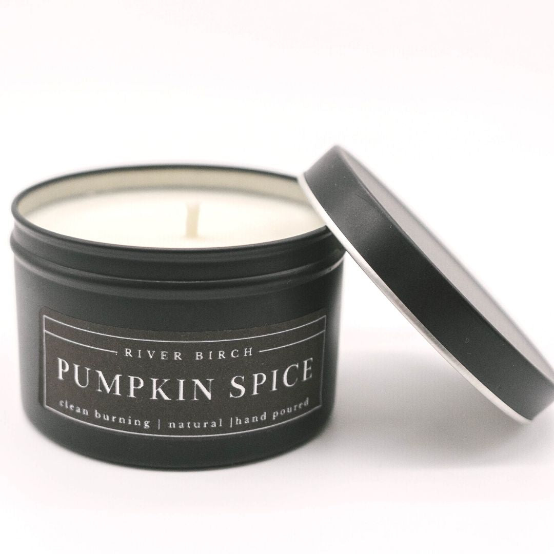 Harvest Black Tin Soy Candles