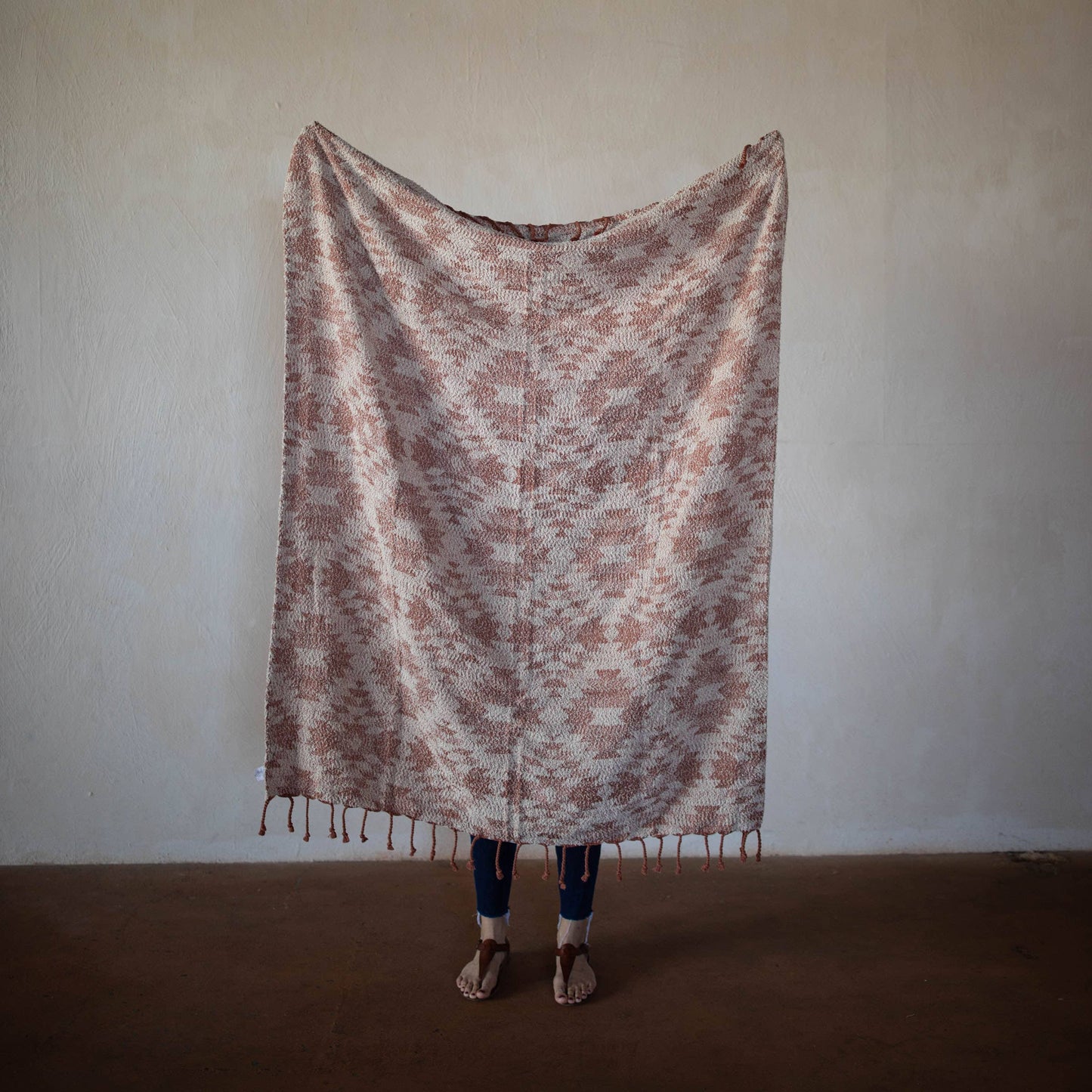 Hand Woven Southwestern Terracotta Throw