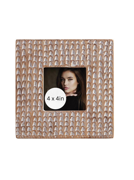 4 x 4In Carved Ceramic Picture Frame