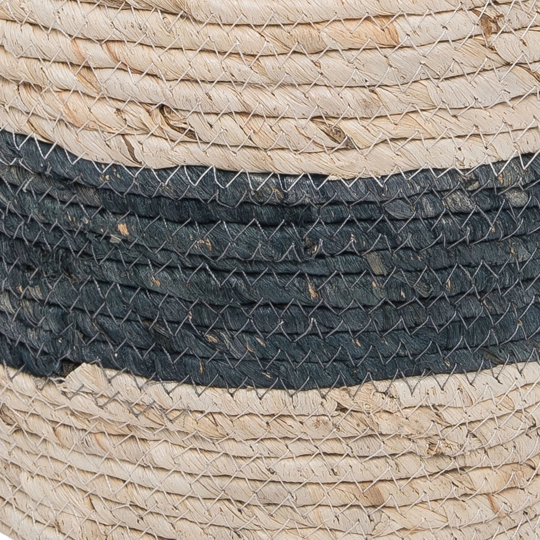 Blue Striped Plant Fiber Basket - 3 Sizes