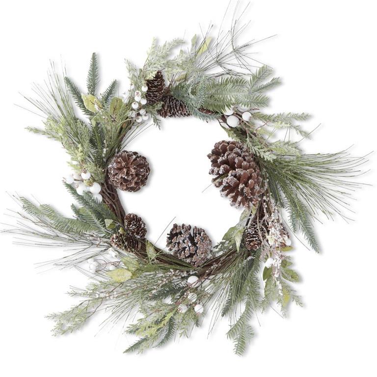 White Berry Pine Wreath