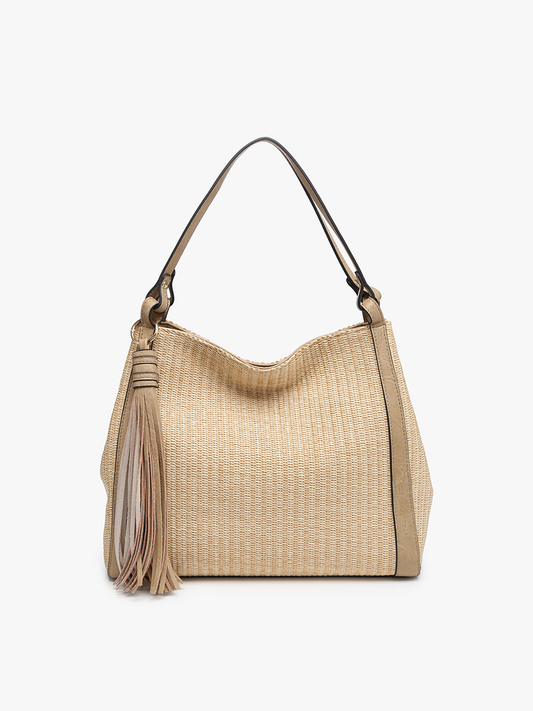 Woven Tote w/ Large Tassel