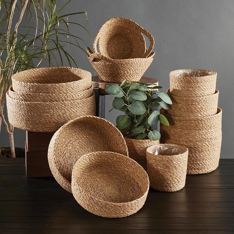 Tan Seagrass Planters