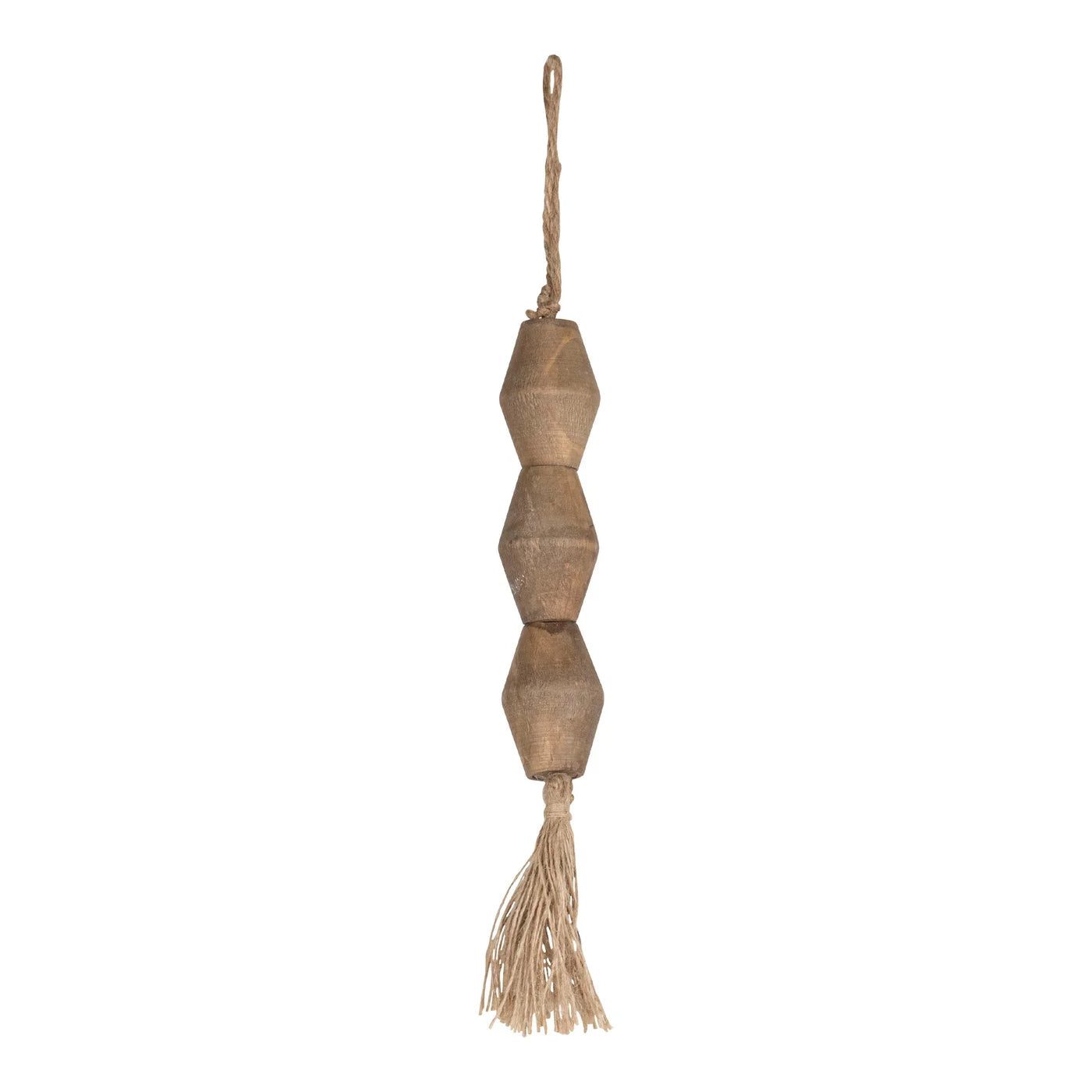 Carved Wood Diamond Tassel