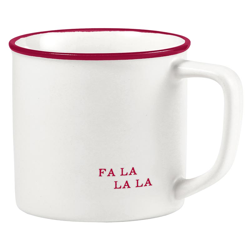 Holiday Mugs Red and White