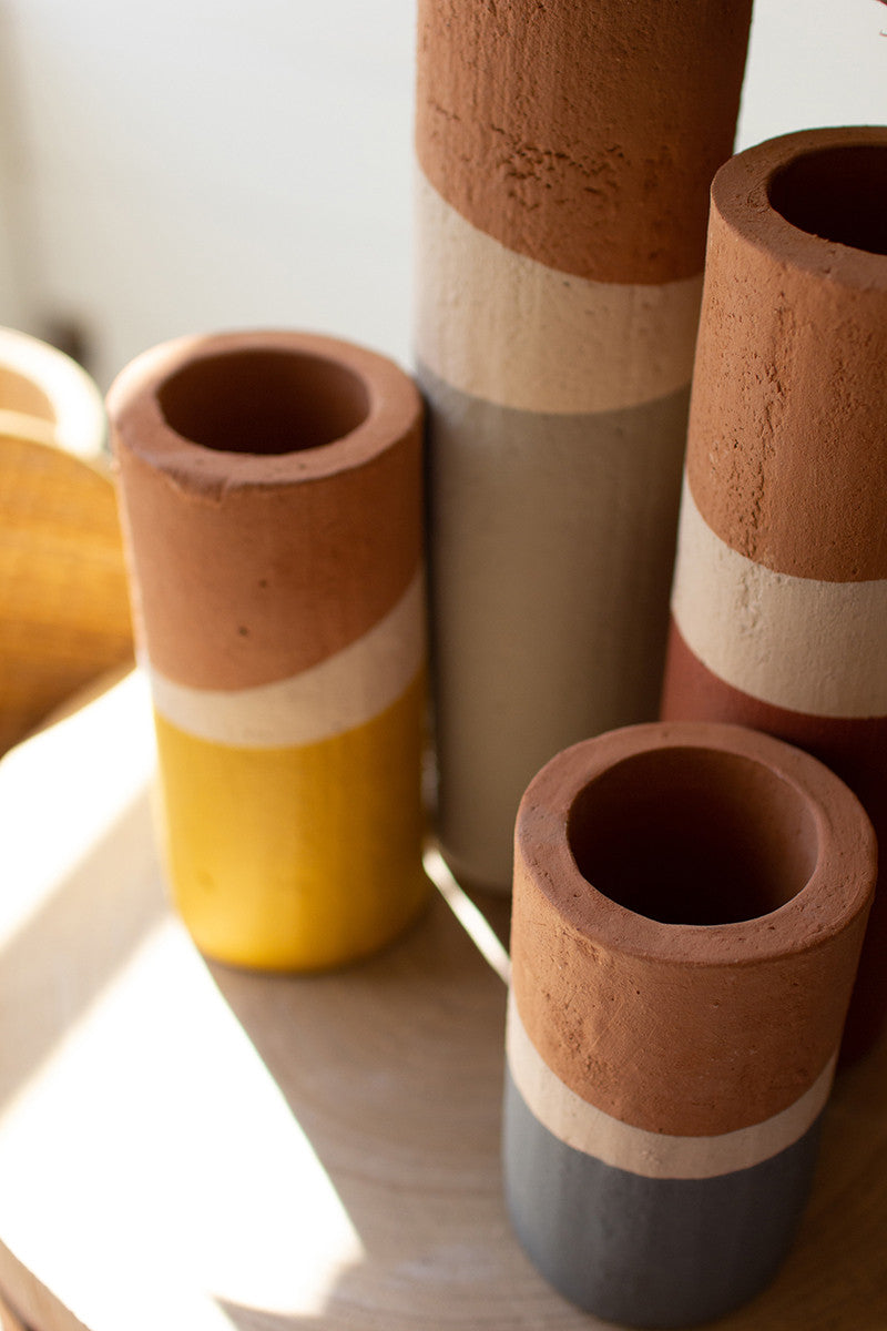 Terra Cotta Dipped Vases