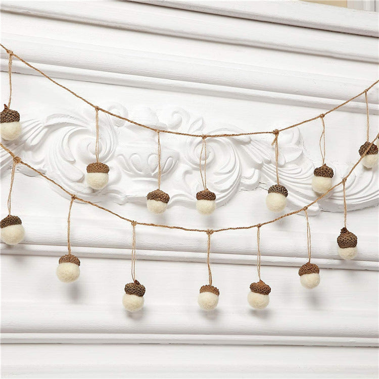 Felt Acorn Ornaments - Assorted