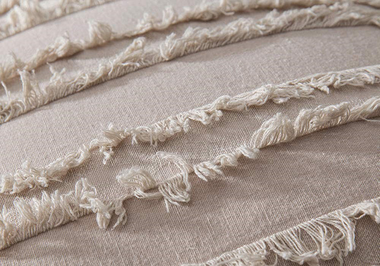 Fringe Tassel Lumbar Pillow - Flax
