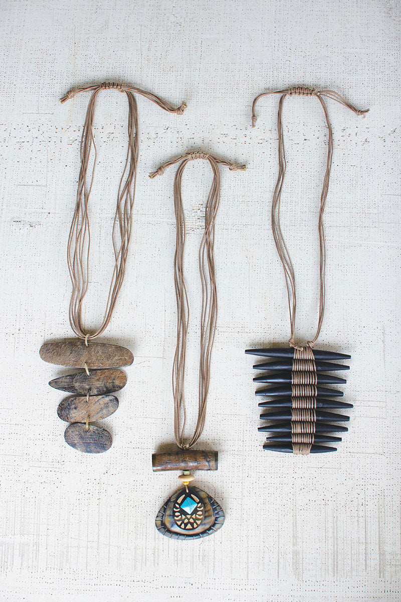 Stacked Stone Resin Necklace