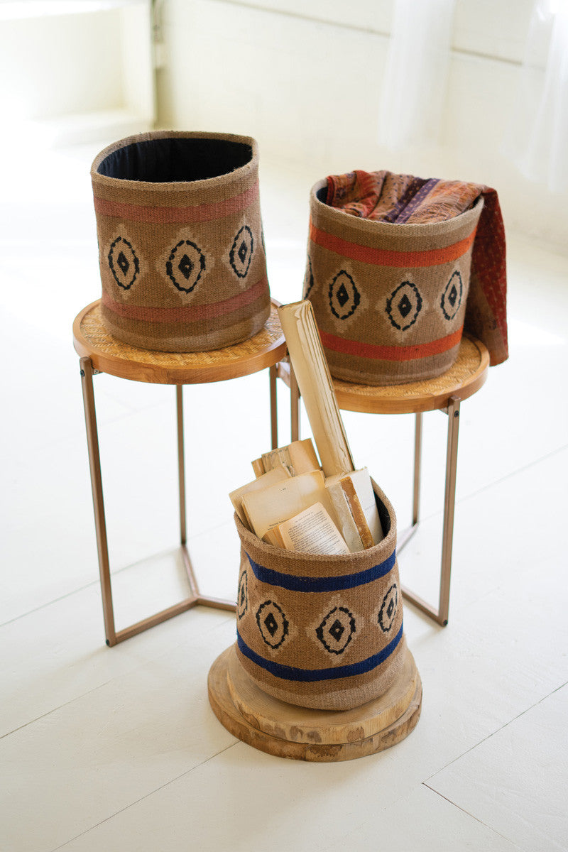 Printed Jute Planter Baskets