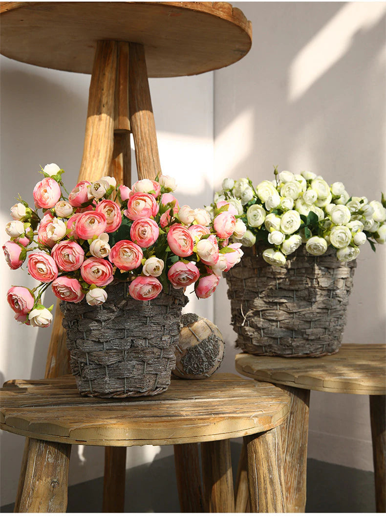 Silk Tea Rose Bouquet