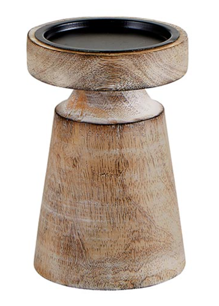 Mango Wood Candle Holders