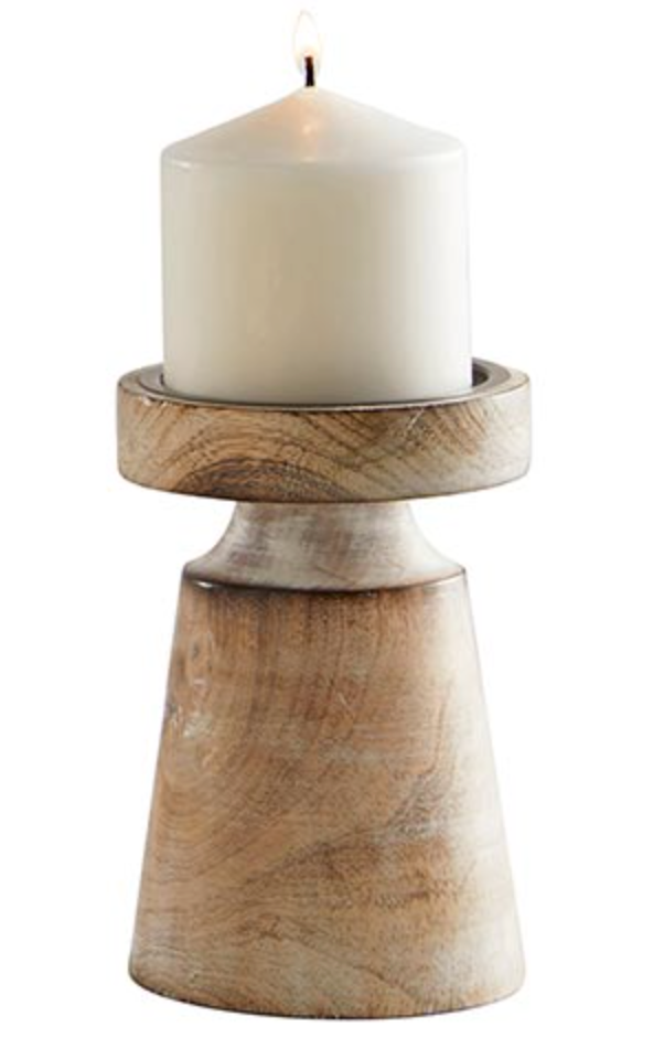 Mango Wood Candle Holders